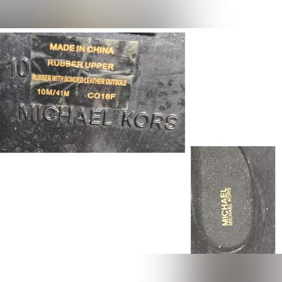 🔥EUC MICHAEL KORS LOGO STOCKARD TALL RUBBER RAIN BOOTS - Picture 14 of 16